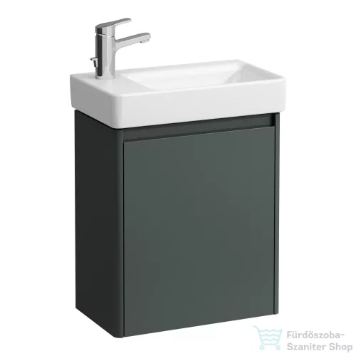 Laufen BASE 2.0 48x28 cm-es 1 ajtós, balos alsószekrény és PRO S mosdó kombináció csaptelep nélkül, traffic grey H8659652661041
