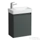 Laufen BASE 2.0 48x28 cm-es 1 ajtós, balos alsószekrény és PRO S mosdó kombináció csaptelep nélkül, traffic grey H8659652661041