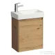 Laufen BASE 2.0 48x28 cm-es 1 ajtós, balos alsószekrény és PRO S mosdó kombináció csaptelep nélkül, vad tölgy H8659652671041