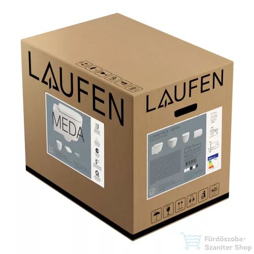 Laufen MEDA kombipack Silent Flush perem nélküli fali WC ülőkével,fehér H8661100000001