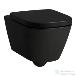   Laufen MEDA kombipack Silent Flush perem nélküli fali WC ülőkével,matt fekete H8661107160001