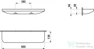 Laufen Lua 50 cm-es kerámia polc LCC bevonattal,fehér H8700814000001