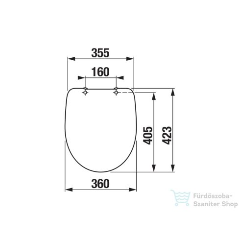 Jika ZETA lecsapódásgátlós Wc ülőke rozsdamentes acél zsanérokkal, fehér H890Z910000631