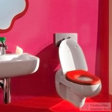   Laufen Florakids lassú záródású WC tető piros H8910310620001 ( 891031 )