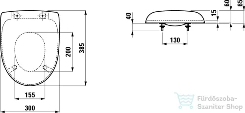 Laufen Florakids lassú záródású WC tető zöld H8910310720001 ( 891031 )