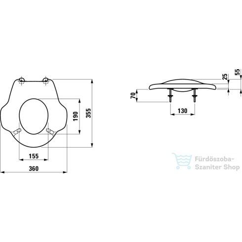 Laufen Florakids ergonomikus ülés fehér H8910323000001( 891032 )
