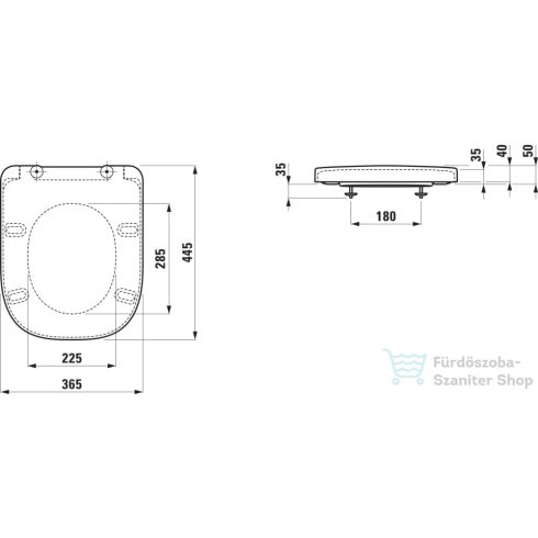 Laufen MEDA soft-close wc ülőke,matt fehér H8911137570001