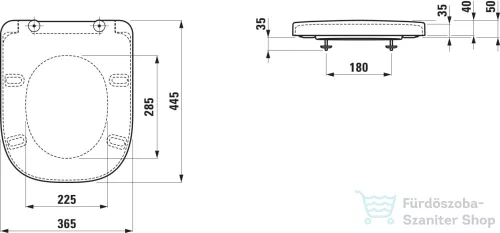 Laufen MEDA soft-close wc ülőke,matt fehér H8911137570001