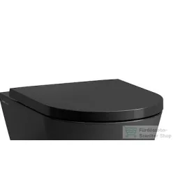   Laufen Kartell By Laufen WC ülőke és fedél, levehető, kör alakú ülőkével, fényes  fekete H8913320200001 ( 891332 )