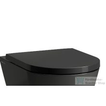   Laufen Kartell By Laufen WC ülőke és fedél, levehető, lecsapódásgátló rendszerrel, kör alakú ülőkével, fényes fekete H8913330200001 ( 891333 )