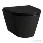 Laufen Kartell By Laufen lecsapodásgátlós wc ülőke és fedél, levehető,kör alakú ülőkével,matt fekete H8913337160001
