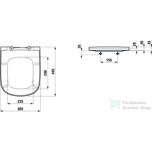 Laufen Palomba WC ülőke tetővel, lecsapódásgátló kivitel H8918020000001 ( 891802 )