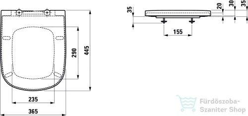Laufen Palomba WC ülőke tetővel, lecsapódásgátló kivitel H8918020000001 ( 891802 )