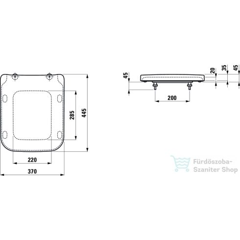 Laufen Pro S WC ülőke tetővel, levehető, lecsapódásgátlós H8919610000001 ( 891961 )