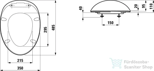 Laufen Ilbagnoalessi One Levehető WC ülőke tetővel, lecsapódásgátló rendszerrel H8929710000001 ( 892971 )