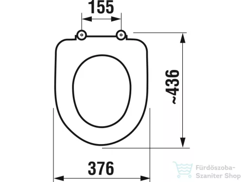 Jika DEEP BY JIKA Wc ülőke műanyag zsanérokkal, fehér H8932813000001