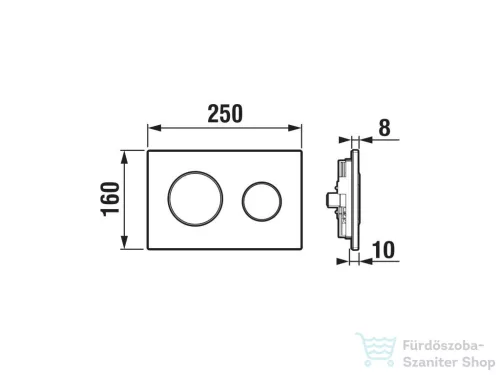 Jika MODUL PL11 Dual Flush nyomólap, matt fekete H8936027160001