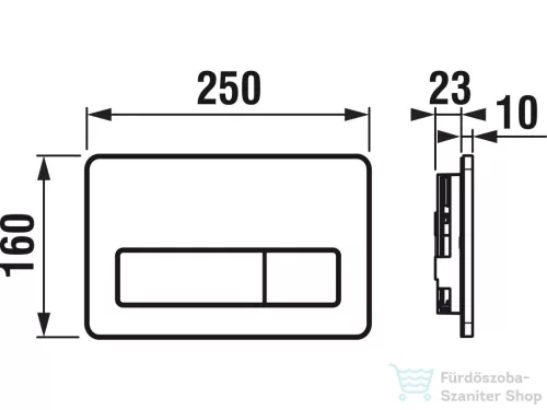 Jika MODUL PL3 Dual Flush nyomólap, fényes fehér H8936620000001