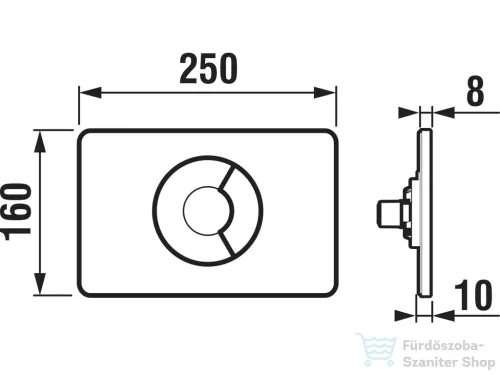 Jika MODUL PL9 Dual Flush nyomólap, fényes fehér H8936760000001