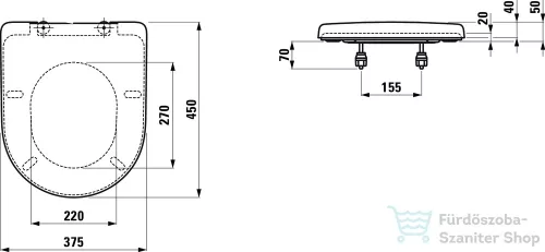 Laufen Universal WC ülőke tetővel, LAUFEN Pro-hoz, Form és Living-hez szintén illeszthető H8939523000001 ( 893952 )