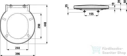 Laufen Val WC ülőke és fedél, levehető, lecsapódásgátló rendszerrel H8942810000001 ( 894281 )