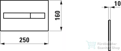 Laufen Lis nyomólap,króm H8956610040001