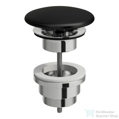 Laufen nem zárható leeresztő kerámia szeleptakaróval,matt fekete H8981847160001