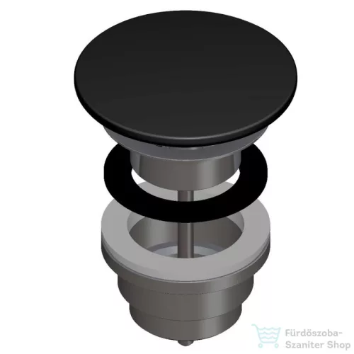 Laufen Saphirkeramik nem zárható leeresztő,fényes fekete H8981880200001