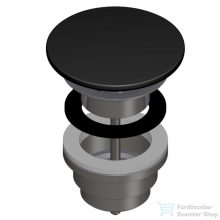   Laufen Saphirkeramik nem zárható leeresztő,matt fekete H8981887160001