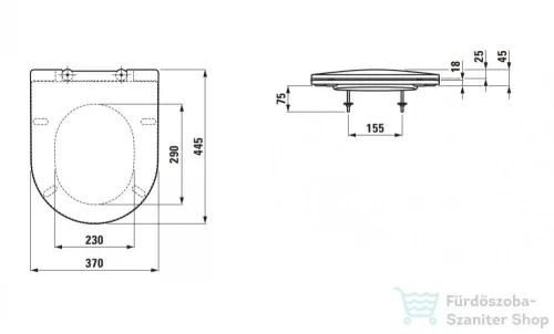 Laufen Pro Slim WC ülőke és fedél, H8989600000001 ( 898960 )