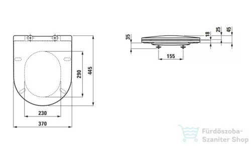Laufen Pro Slim WC ülőke tetővel, levehető H8989650000001 ( 898965 )