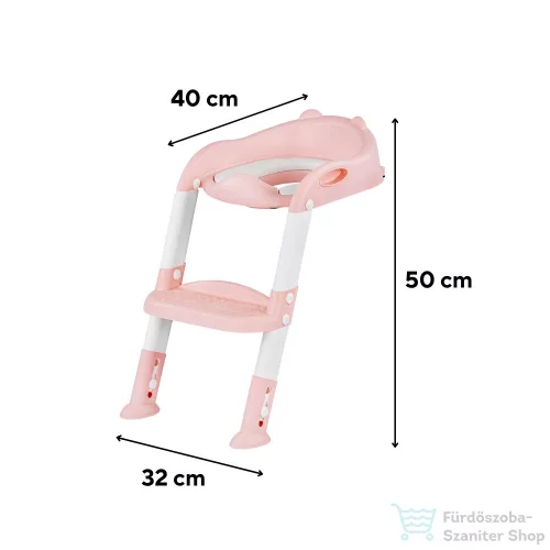 Leziter Lépcsős WC szűkítő rózsaszín HB-PVC002-SB