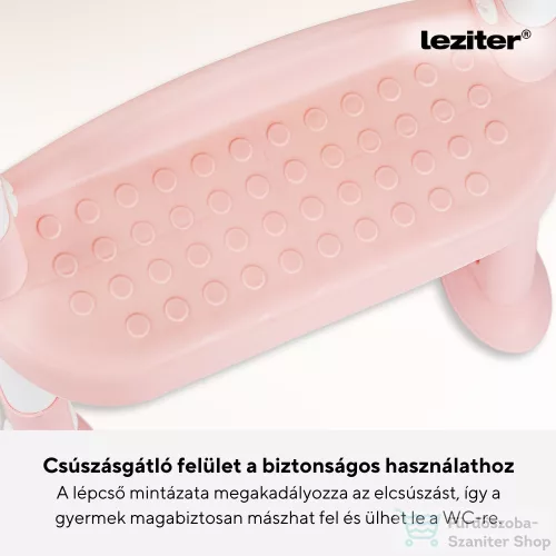 Leziter Lépcsős WC szűkítő rózsaszín HB-PVC002-SB