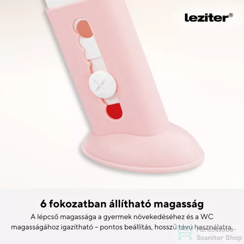 Leziter Lépcsős WC szűkítő rózsaszín HB-PVC002-SB