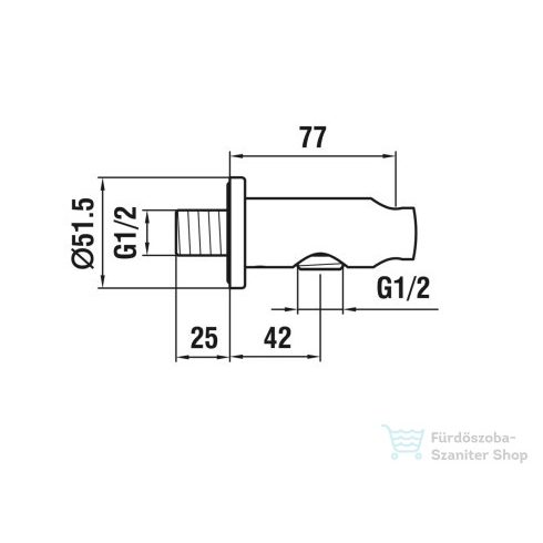 Laufen zuhanytartó zuhanycső csatlakozóval,Szálhúzott rozsdamentes acél HF504778423000