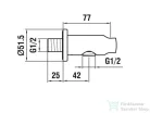 Laufen zuhanytartó zuhanycső csatlakozóval,PVD fényes arany HF504778463000