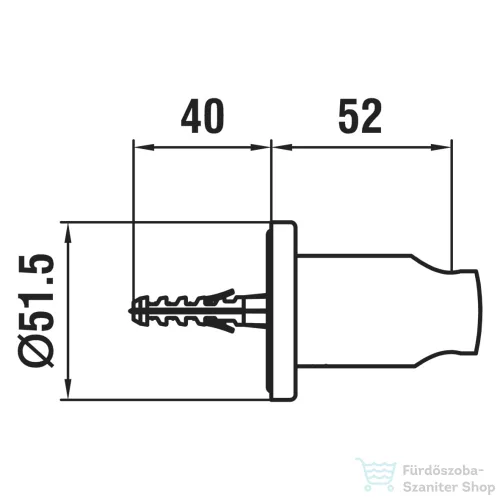Laufen fix zuhanytartó,króm HF504779100000