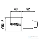Laufen fix zuhanytartó,Szálhúzott rozsdamentes acél HF504779423000