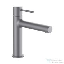   Laufen TWINPLUS SLIM egykaros mosdó csaptelep 140 mm-es kifolyócső, húzórudas lefolyószelep nélkül, PVD szálhúzott rozsdamentes acél HF505404423000