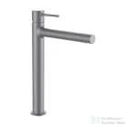 Laufen TWINPLUS SLIM magasított mosdó csaptelep, húzórudas lefolyószelep nélkül, PVD szálhúzott rozsdamentes acél HF505419423000
