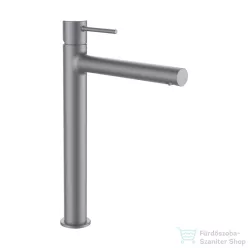   Laufen TWINPLUS SLIM magasított mosdó csaptelep, húzórudas lefolyószelep nélkül, PVD szálhúzott rozsdamentes acél HF505419423000