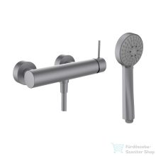   Laufen TWINPLUS SLIM zuhany csaptelep zuhanyszettel, PVD szálhúzott rozsdamentes acél, HF505450423600