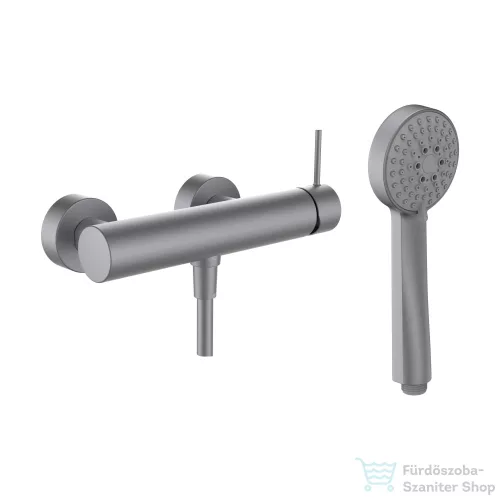 Laufen TWINPLUS SLIM zuhany csaptelep zuhanyszettel, PVD szálhúzott rozsdamentes acél, HF505450423600