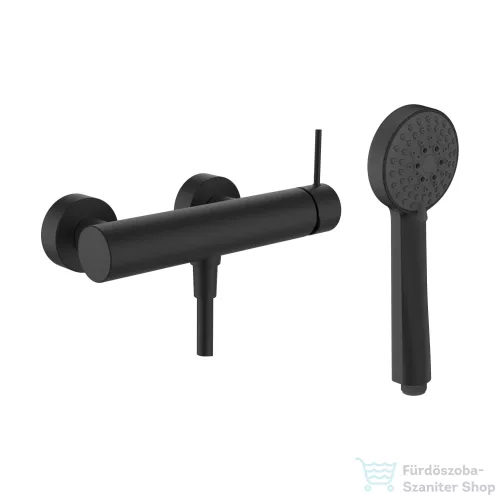 Laufen TWINPLUS SLIM zuhany csaptelep zuhanyszettel, PVD matt titán fekete HF505450428600