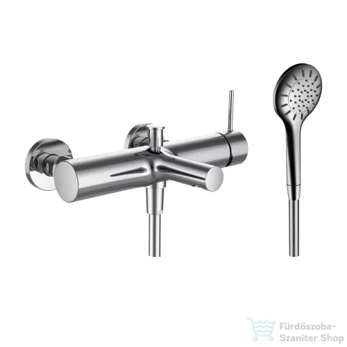 Laufen TWINPLUS SLIM SL kádtöltő csaptelep zuhanyszettel, króm HF505460100600
