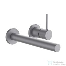   Laufen TWINPLUS SLIM falsík alatti mosdócsaptelep falon kívüli része, 195-mm-es kifolyóval, PVD szálhúzott rozsdamentes acél HF505470423000