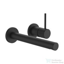   Laufen TWINPLUS SLIM falsík alatti mosdócsaptelep falon kívüli része, 195-mm-es kifolyóval, PVD matt titán fekete HF505470428000