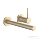 Laufen TWINPLUS SLIM falsík alatti mosdócsaptelep falon kívüli része, 195-mm-es kifolyóval, PVD matt halvány arany HF505470462000