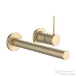   Laufen TWINPLUS SLIM falsík alatti mosdócsaptelep falon kívüli része, 195-mm-es kifolyóval, PVD matt halvány arany HF505470462000