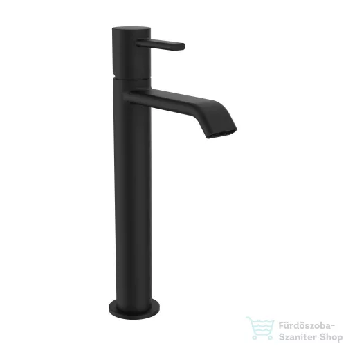 Laufen MEDA magasított mosdó csaptelep, leeresztő nélkül, PVD matt titán fekete HF506614428000